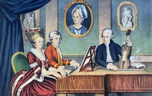 1780-81年のモーツァルト家、 作： Austrian School