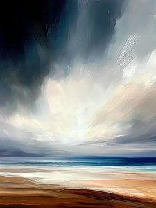 「海岸の静寂」抽象画 作： 