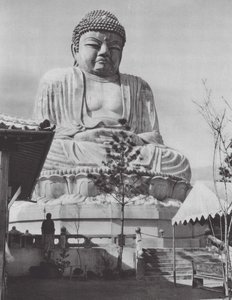 日本別府の仏像（モノクロ写真）