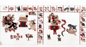 アステカの神、シワコワトルを象形文字で表したもの。