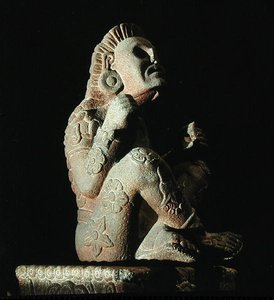 Xochipilli（207566も参照）、後期後古典期（1300-1521）（石材） 作： Aztec Aztec