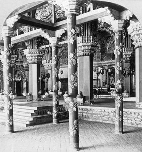 マハッタダルバールホール、タンジョール王女の宮殿、タンジョールタンジャーヴール、インド、1901年。 作： B. L. Singley