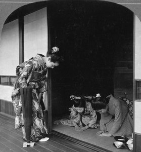 3人の日本人女性、日本、1905年。 作： B. L. Singley