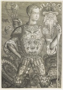 ニッコロ・デッラ・カサによって彫刻されたコスモス・デ・メディチ（fl。c.1543-48） 作： Baccio (after) Bandinelli