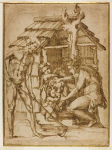 シェルター前の最初の家族 作： Baccio Bandinelli