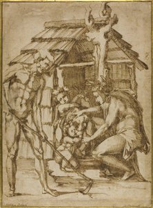 避難所の前の最初の家族、1547-48 作： Baccio Bandinelli