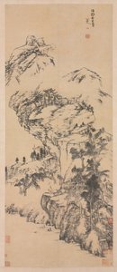 1600年代から1705年代半ばの郭中宗後の風景。 作： Bada Shanren