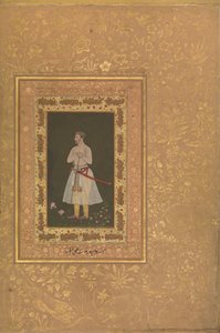 Jahangir Beg の肖像、Jansipar Khan、シャー ジャハーン アルバムのフォリオ 1627年 作： Balchand