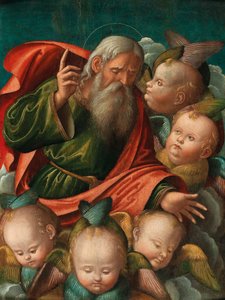 天使に囲まれた父なる神、1510年代。 作： Baldassarre Carrari the Younger