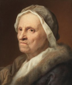 毛皮をまとった老女の肖像 作： バルタザール・デナー