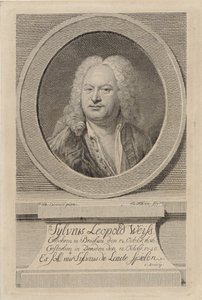 シルヴィウス・レオポルド・ヴァイスの肖像 1686-1750, 1750. 作： Balthasar Denner