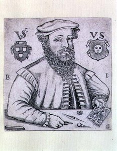 ヴィルギリウス・ソリス（1514-62）の肖像 ドイツの版画家 作： Balthasar Jenichen