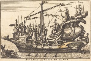 ダイアナ指揮のアタランタ 作： Balthasar Moncornet after Remigio Cantagallina
