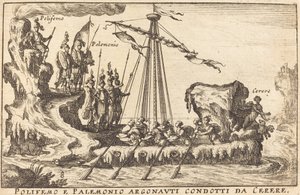 ケレス率いるポリュフェモスとパレモニオスのアルゴナウタイ 作： Balthasar Moncornet after Remigio Cantagallina
