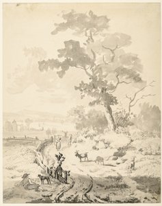 大きな木のある風景 作： Balthasar Paul Ommeganck