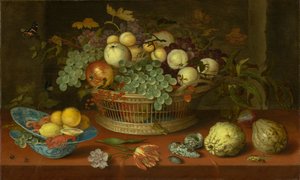 フルーツバスケットのある静物、1622 作： Balthasar van der Ast