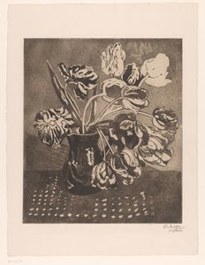 水差しのチューリップ 作： Barbara Elisabeth van Houten (signed by artist)