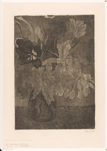 チューリップの花瓶 作： Barbara Elisabeth van Houten (signed by artist)