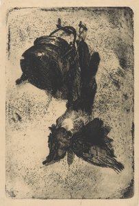壁に死んだ鳥と大釜 作： Barbara Elisabeth van Houten