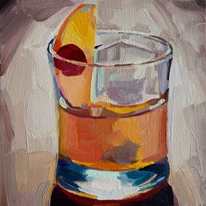 カクテル4、2019年（油彩・ボード 作： Barbara Hoogeweegen