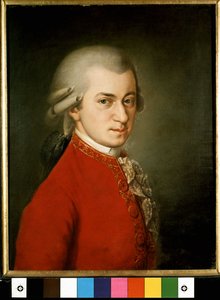 ヴォルフガング・アマデウス・モーツァルト（1756-1791）の肖像 - バーバラ・クラフトの絵画 作： Barbara Krafft