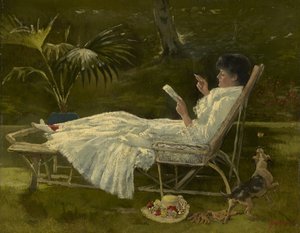 女性の読書、1910年頃 作： Barbour