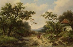 19世紀の田園風景 作： Barend Cornelis Koekkoek