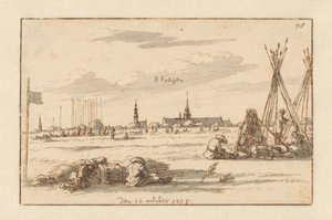リンブルグ州シント・トロイデン近くのウィレム3世軍の野営地 作： Barend Klotz (attributed to)