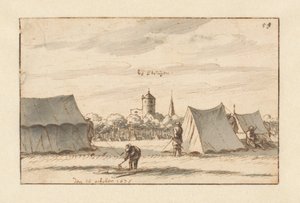 リンブルグ州シント・トロイデン近くのウィレム3世軍の野営地 作： Barend Klotz (attributed to)