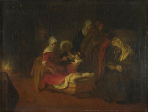 バプテスマの聖ヨハネの命名c。 1655 作： Barent Fabritius