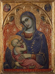 バルナバ・ダ・モデナ作（1361年～1383年活動）のマドンナの授乳中の子供