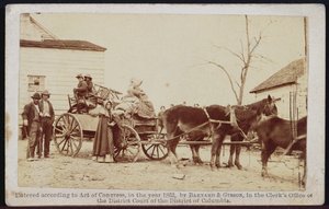1862年、バージニア州センタービルの古いホームステッドからBradys Album Gallery、No。306から出発（bw写真） 作： Barnard and Gibson