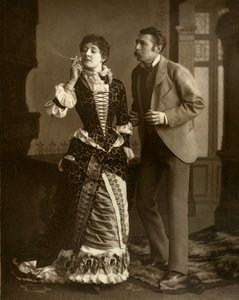 メアリー・ロークとチャールズ・ウィンダム、イギリスの俳優、1882年 作： Barnes and Bell Brown