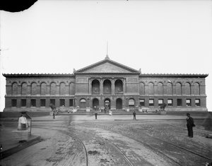 シカゴ美術館（アメリカ、イリノイ州、シカゴ）1892年頃（モノクロ写真