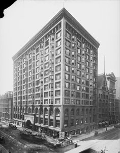 シカゴ証券取引所（米国イリノイ州シカゴ、1907年頃）（モノクロ写真 作： Barnes and Crosby