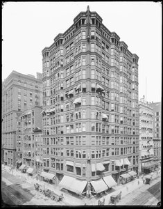 タコマ・ビル（米国イリノイ州シカゴ、1905年頃）（モノクロ写真 作： Barnes and Crosby