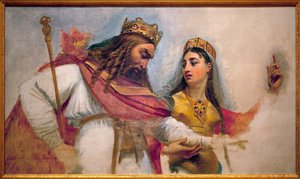Clovis and Clothilde; フランク王国の王Clovis I（466-511）と、彼をカトリックに改宗させた妻Clothilde（St Clothilde）（475-545）。