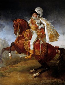 ジェローム・ボナパルト（1784-1860）ウェストファリア王の騎馬像 アントワーヌ・ジャン・グロ（1771-1835）の絵画 1808年日。3,21x2,65 m - ヴェストファーレン王ジェローム・ボナパルト（1784-1860）の騎馬像。アントワーヌ・ジャン・グロ(1771-1835)の絵画、カル
