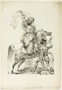 騎乗したマムルーク族の酋長が助けを求めている 作： Baron Antoine Jean Gros