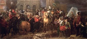 アンリ4世のパリへの進入、1594年3月22日（1817年に塗装） 作： Baron François Pascal Simon Gérard