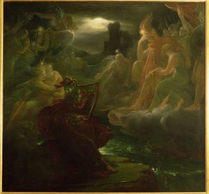 オシア、ロラ川のほとりにあるスピリッツをハープの音で手品、1801 作： Baron François Pascal Simon Gérard