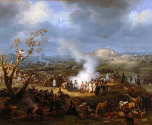 1805年12月1日、アウステルリッツの前夜のナポレオンビバーク 作： Baron Lejeune Louis François