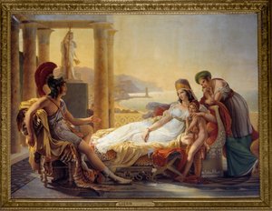 トロイでの惨事をディドに語るエネアス 作： Baron Pierre Narcisse Guerin