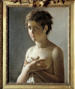 胸像の少女の肖像 - Pierre Narcisse (Pierre-Narcisse) Guerin (1774-1833)の絵画 作： Baron Pierre Narcisse Guerin