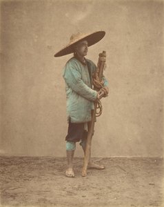 [帽子をかぶった中国人男性]、1870年代。 作： Baron Raimund von Stillfried