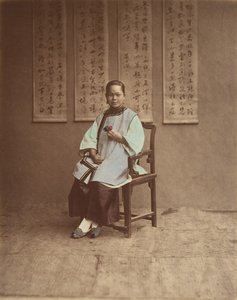 1870年代の上海出身の少女。 作： Baron Raimund von Stillfried