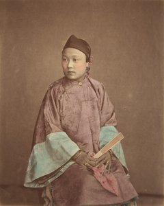 1870年代の上海出身の少女。 作： Baron Raimund von Stillfried