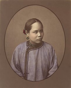 1870年代の上海出身の少女。 作： Baron Raimund von Stillfried