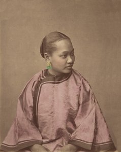 1870年代の上海出身の少女。 作： Baron Raimund von Stillfried