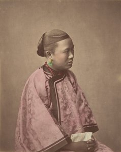 1870年代の上海出身の少女。 作： Baron Raimund von Stillfried